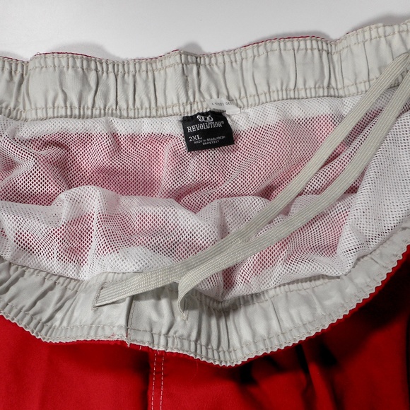 NWT Mens Red Swim Trunks Board Shorts Mesh Liner - Picture 7 of 9